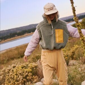 Free People Scenic Route Colorblock Pullover L NWOT